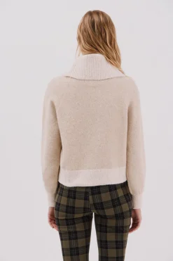 Cortefiel Jersey punto combinado Beige New