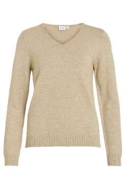 Vila Jersey punto cuello pico Marr&oacute;n Hot