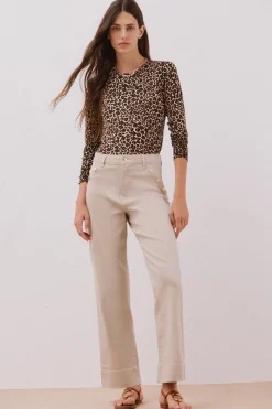 Cortefiel Jersey punto estampado Marr&oacute;n oscuro New