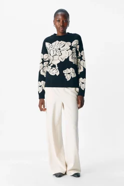 Object Jersey punto estampado Negro Discount