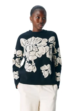 Object Jersey punto estampado Negro Discount