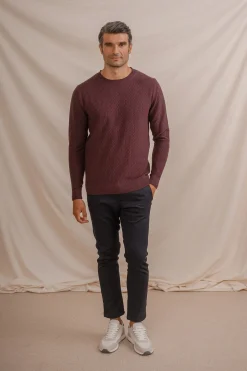 Celopman Jersey Punto Estructura rojo Discount