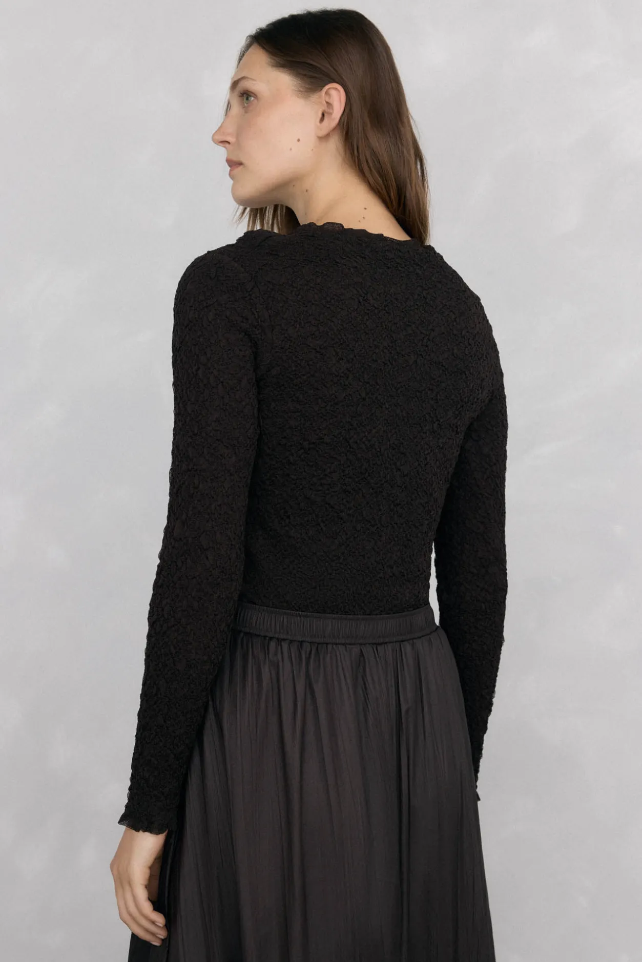 Pedro del Hierro Jersey punto estructura arrugada Marrón Hot