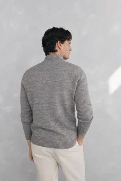Pedro del Hierro Jersey punto estructura lana cremallera Gris Best