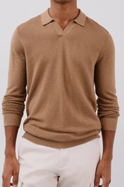 Cortefiel Jersey punto fino Beige New