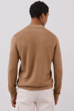 Cortefiel Jersey punto fino Beige New