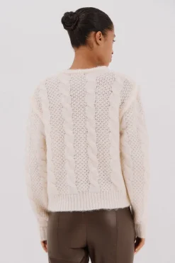 Cortefiel Jersey punto ochos. Marfil