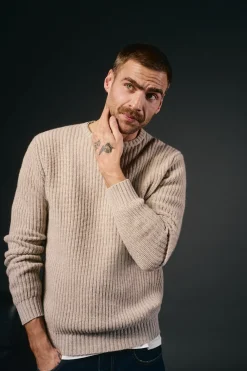 OOTO Jersey punto perlado lana Beige New