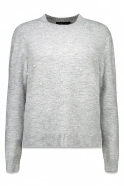 Cortefiel Jersey punto perlas Gris Outlet