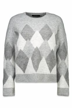 Cortefiel Jersey punto rombos Gris Outlet