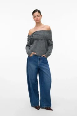 Vero Moda Jersey punto suave manga larga mujer Gris Best