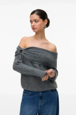 Vero Moda Jersey punto suave manga larga mujer Gris Best