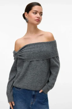 Vero Moda Jersey punto suave manga larga mujer Gris Best