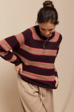 Slowlove Jersey rayas Vino New