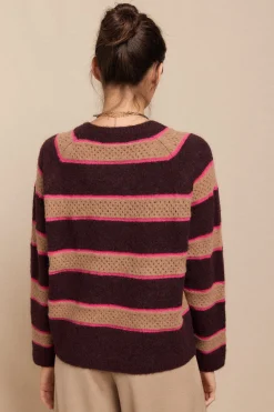 Slowlove Jersey rayas Vino New