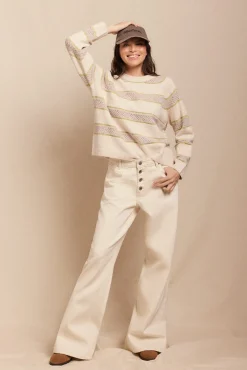 Slowlove Jersey rayas Beige Online