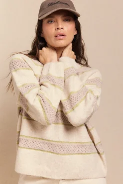 Slowlove Jersey rayas Beige Online