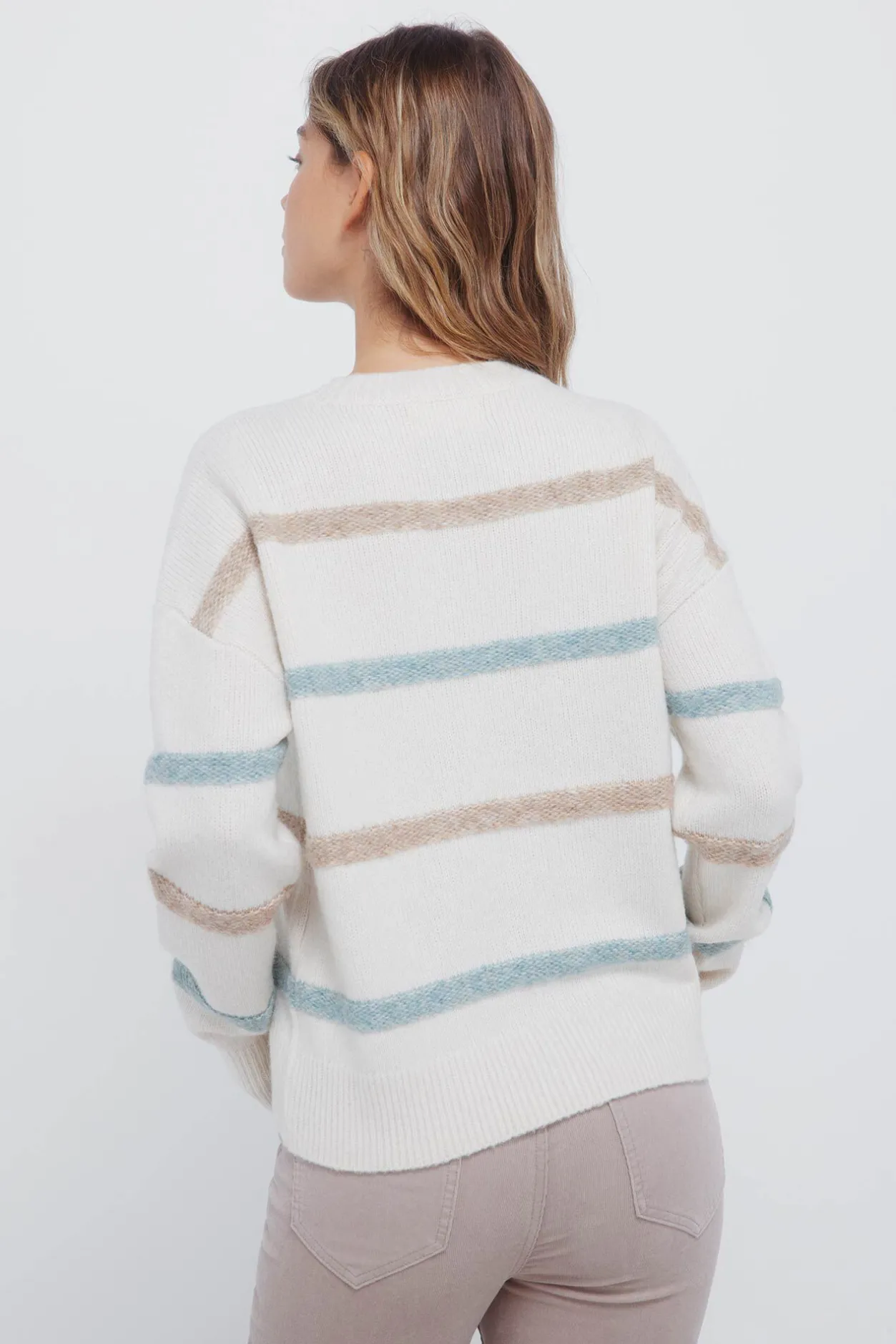 Springfield Jersey rayas bicolor nude Discount