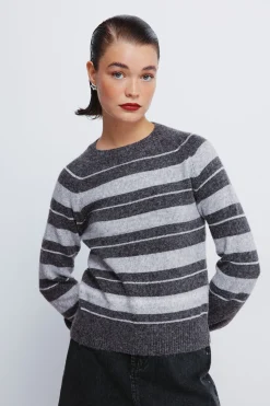 Springfield Jersey rayas lurex gris Outlet