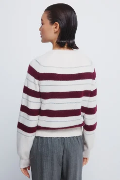 Springfield Jersey rayas lurex burdeos Outlet