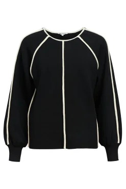 Object Jersey ribete contraste Negro Clearance
