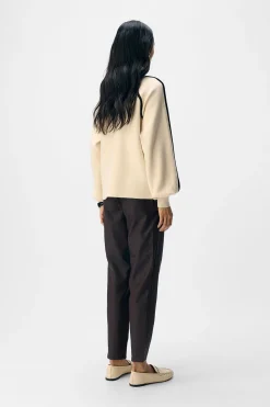 Object Jersey ribete contraste Beige Online