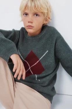 Springfield Kids Jersey rombos caqui niño verde Discount