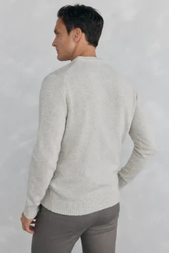 Pedro del Hierro Jersey rombos cuello redondo Gris Discount