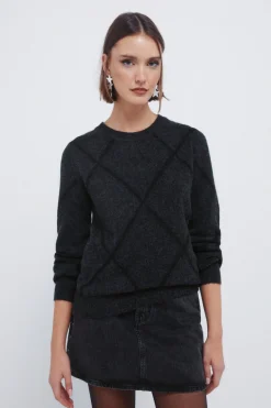 Springfield Jersey rombos lentejuelas gris Online