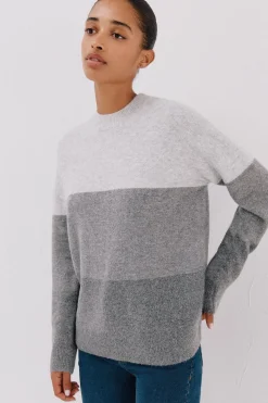 Cortefiel Jersey suave franjas Gris Online