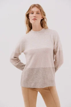 Cortefiel Jersey suave franjas Beige Outlet