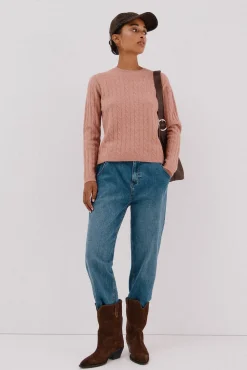 Cortefiel Jersey suave ochos Rosa Best