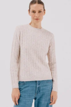 Cortefiel Jersey suave ochos Marfil Outlet