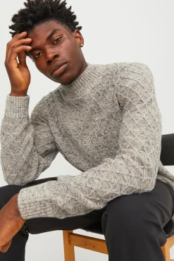 Jack & Jones Jersey textura Gris Outlet