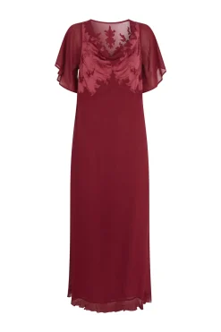 Hoss Intropia Laura. Vestido midi Granate Clearance