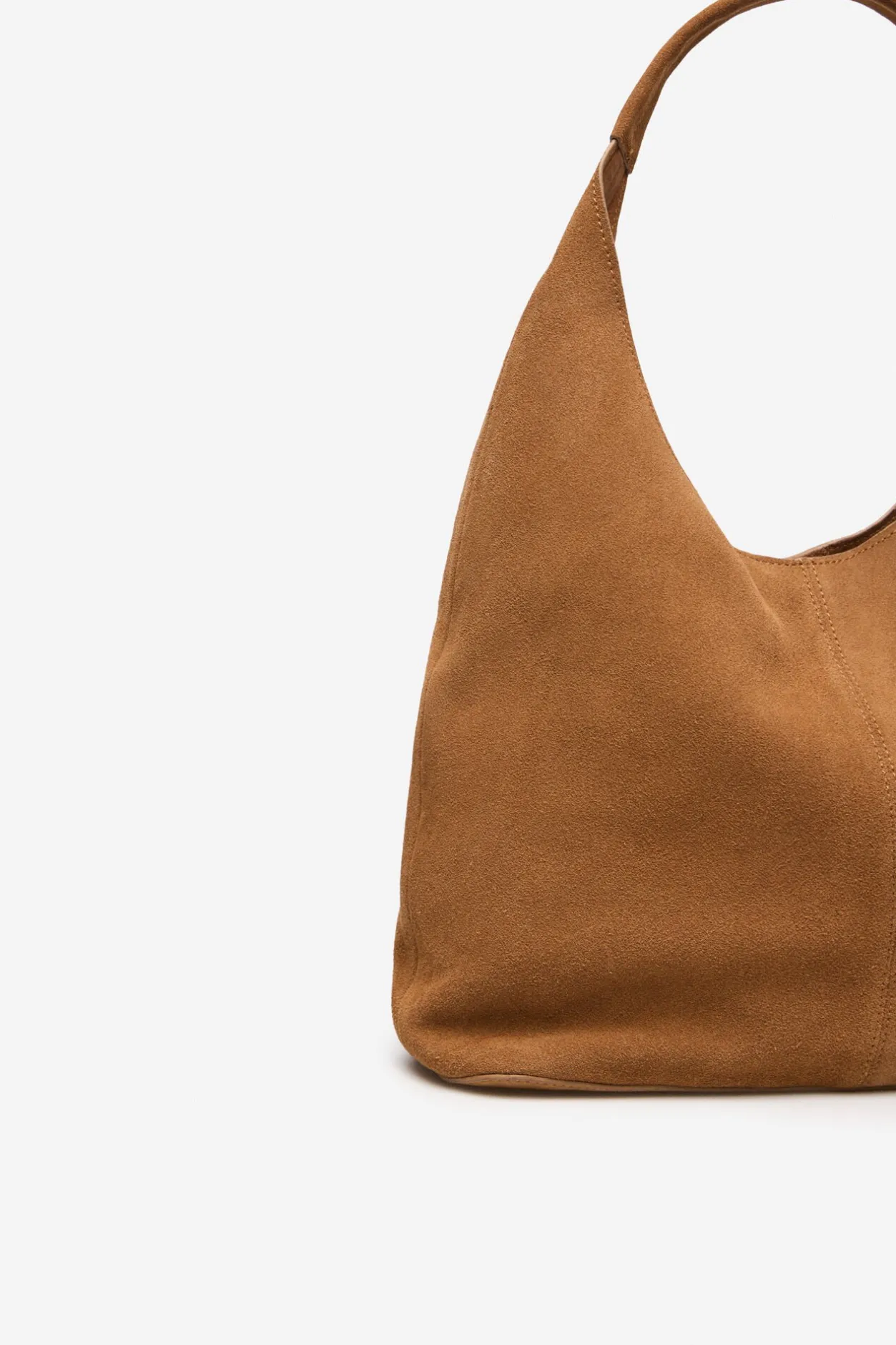 Cortefiel Leather weaved hobo Marrón Best