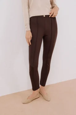 Cortefiel Legging de mujer de punto Marr&oacute;n New