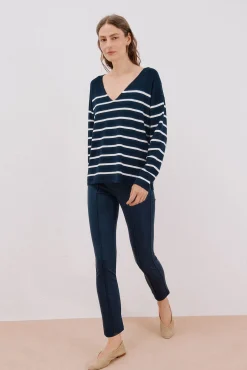 Cortefiel Legging de mujer de punto Azul marino Sale