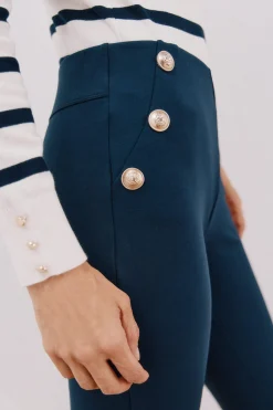 Cortefiel Legging de mujer de punto Azul marino Best