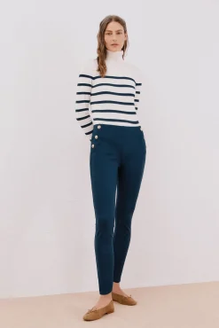 Cortefiel Legging de mujer de punto Azul marino Best