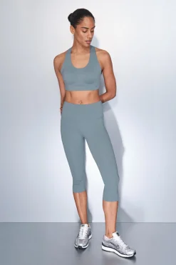 Dash and Stars Leggings Capri COMPRESSIVE azul Best