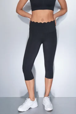 Dash and Stars Leggings COMPRESSIVE capri negro New