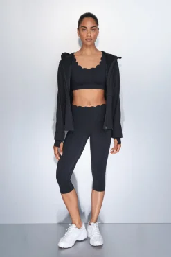 Dash and Stars Leggings COMPRESSIVE capri negro New