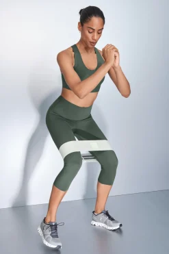 Dash and Stars Leggings COMPRESSIVE capri verde Outlet