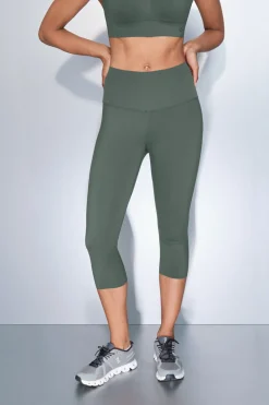 Dash and Stars Leggings COMPRESSIVE capri verde Outlet