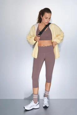 Dash and Stars Leggings COMPRESSIVE pirata marrón nude Online