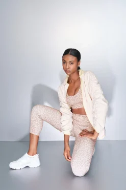 Dash and Stars Leggings 4D STRETCH animal print blanco beige Discount