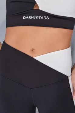 Dash and Stars Leggings 4D STRETCH ciclista y blanco negro Online