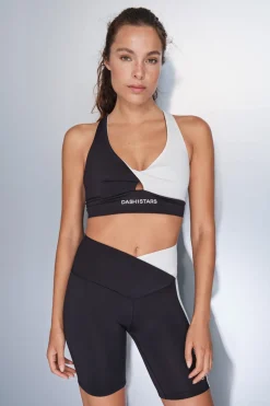 Dash and Stars Leggings 4D STRETCH ciclista y blanco negro Online