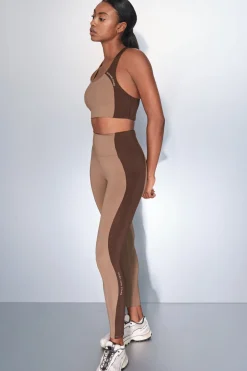 Dash and Stars Leggings 4D STRETCH color block nude Best